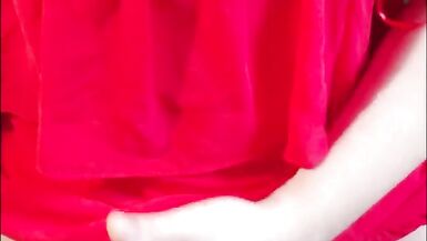 crossdresser cumming into nude nylon pantyhose - 13 image