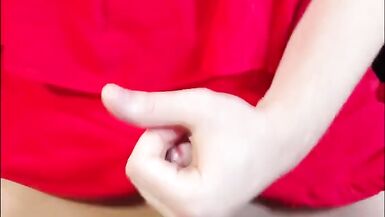 crossdresser cumming into nude nylon pantyhose - 14 image