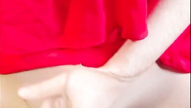 crossdresser cumming into nude nylon pantyhose - 15 image