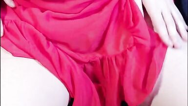 crossdresser cumming into nude nylon pantyhose - 2 image