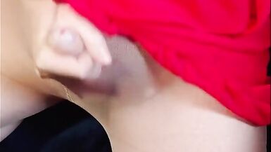 crossdresser cumming into nude nylon pantyhose - 9 image