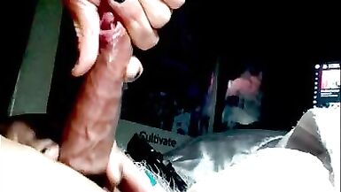 Marilyn Smokes And Strokes Her Big Cock - 13 image