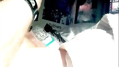 Marilyn Smokes And Strokes Her Big Cock - 14 image