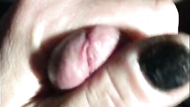 Marilyn Smokes And Strokes Her Big Cock - 8 image