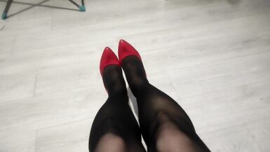 Sissy husband dressed like a whore while his wife is not home - 2 image