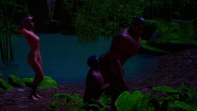 The music woke up and decided to join the married couple at the waterfall - 4 image