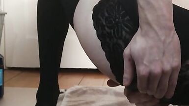 Sissy Trap tries her new Gape Toy - 2 image