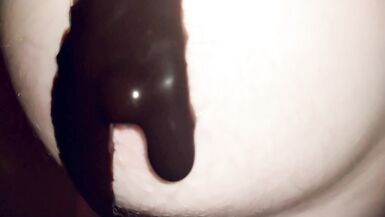 HD Slow Motion Queer Goth  FTM In Monster Drag  Spank and Masturbate Chocolate Syrup  Food Fetish Ch - 13 image