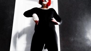 HD Slow Motion Queer Goth  FTM In Monster Drag  Spank and Masturbate Chocolate Syrup  Food Fetish Ch