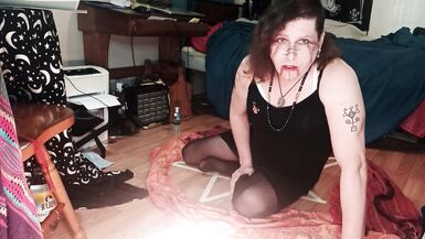 Transgender witch demonstrates sigil Magick(part 2 of 2: with ass play and masterbation) - 5 image
