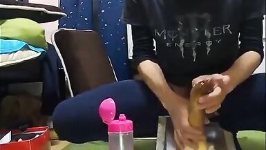 Playing my ass with blue long socks -5 May 2021- - 2 image