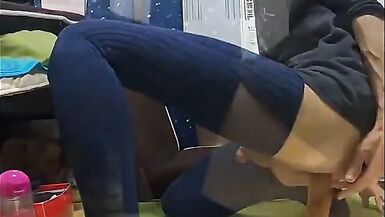 Playing my ass with blue long socks -5 May 2021- - 3 image