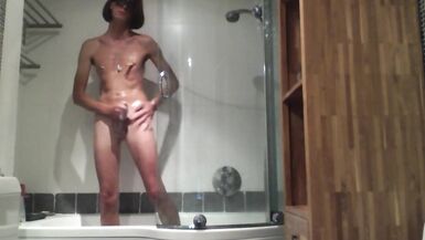 Taking a very hot shower...