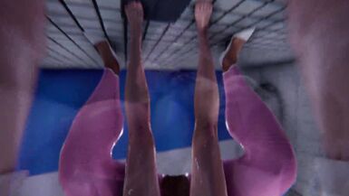 Futa Sporty Bunny fuck small cock man in toilet [Taker POV] - 14 image