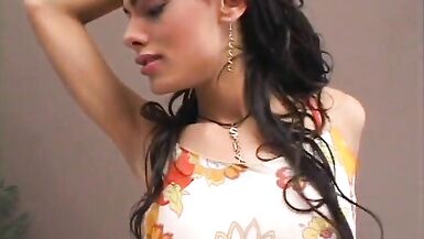 Cute Brazilian shemale is fond of playing with her cock - 3 image