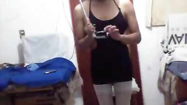 Joselynne CrossDresser In Hot Tight  Mini Dress - 5 image