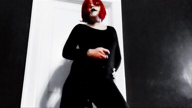 HD Slow Motion Queer Goth  FTM In Drag Masturbation - 6 image