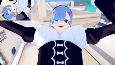 Re Zero - Futa Ram and Futa Rem fuck with you | Male Taker POV Swap - 3 image