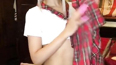 cute trans schoolgirl and her gimp - 8 image