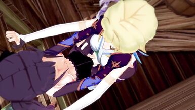 Genshin impact - Futa Lumine fuck Mona - 10 image