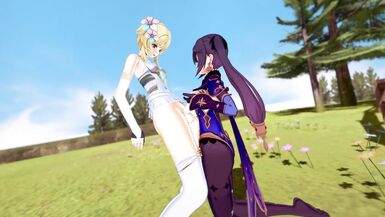 Genshin impact - Futa Lumine fuck Mona - 4 image