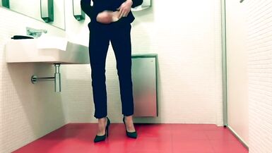 Cute horny sissy crossdresser fucks her ass with coke bottle - 4 image