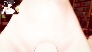 Genshin Impact - Futa Lumine and Futa Beidou fuck you as Aether | Male taker POV - 2 image