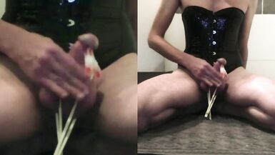 Shemale cock and nipples pain... - 8 image