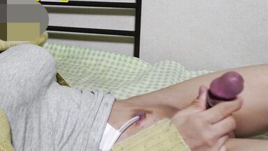 disabled ladyboy masturbation wearing diaper. - 11 image