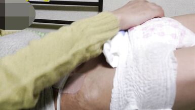 disabled ladyboy masturbation wearing diaper. - 7 image