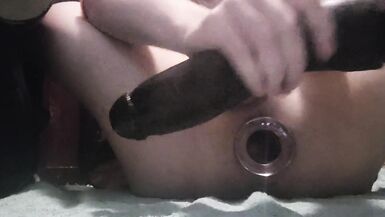 Unplugging my ass an then fucking it