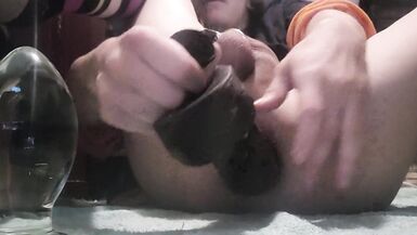 Unplugging my ass an then fucking it