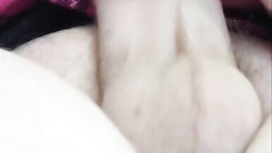 BBW Tranny Jerk Off In Your Face POV Cumshot - 8 image