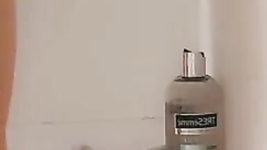 Playing with my toys in the shower