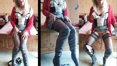 I think of your cock and jerk off to cum - 4 image