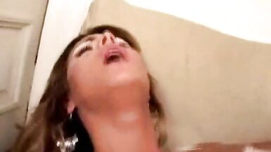 Hardcore with a sweet milf TS in lingerie