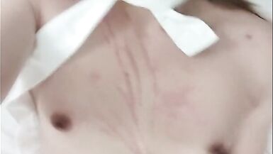 T-Girl MoxxiMewws solo breath-play and cum - 11 image