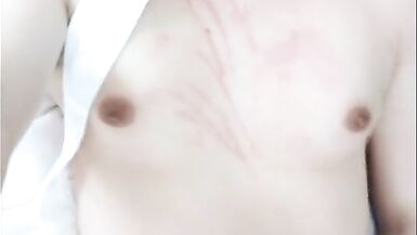 T-Girl MoxxiMewws solo breath-play and cum - 15 image