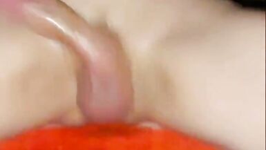 School dress clip with sticky messy cum on thigh - 10 image