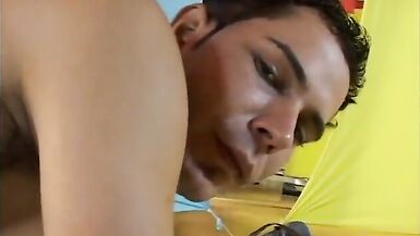 Beautiful tranny with raven hair and her Brazilian boyfriend - 12 image