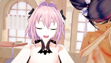 Halloween Astolfo and Futa Xinyan fuck you  Male taker POV SWAP - 13 image