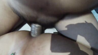 Fucking a trans girl with a delicious ass ... I blow her ass