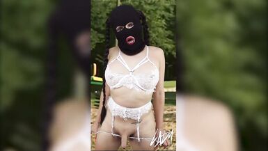 BEAUTIFUL HORNY SHEMALE REALLY LOVES PLAYING HER BIG CLIT - 14 image