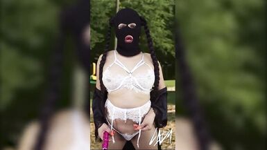 BEAUTIFUL HORNY SHEMALE REALLY LOVES PLAYING HER BIG CLIT - 8 image