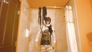 Self bondage at bathroom and went wrong - 5 image