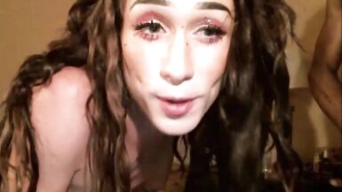 Stunning Shemale Having A 3Some - 8 image