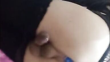 Crossdresser wearing mesh plays with her ass and masturbate - 3 image