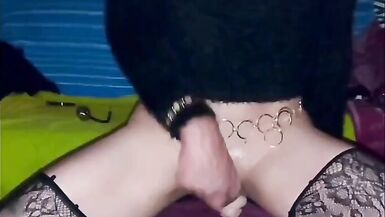 Final cum scene from my black and white chain belt clip - 13 image