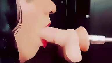 PAWSissy Struggles with Dildo and Fuck Machine - 4 image