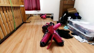 Sissy Maids Armbinder Hogtie - 14 image